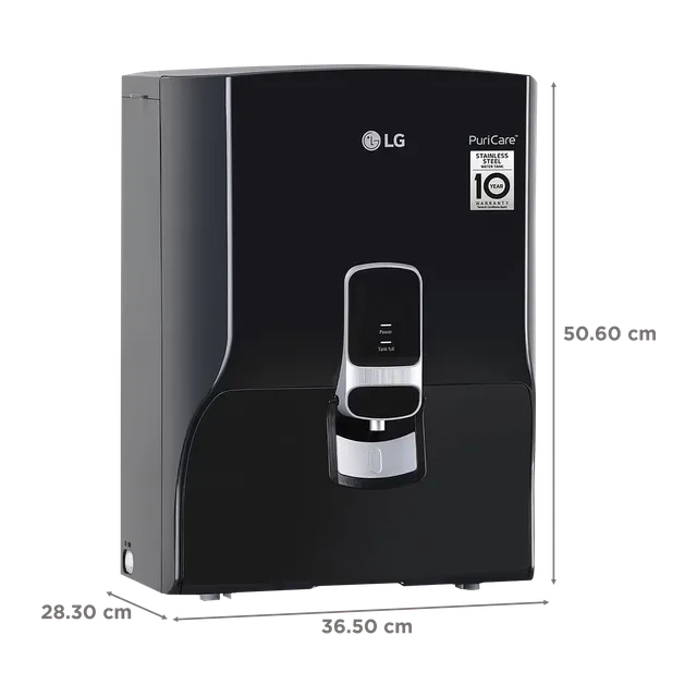 LG WW131NP 8L RO Water Purifier with Multi Stage Filtration (Solid Black) Mahajan electronics Online