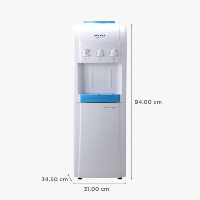Voltas Mini Magic Pure-F Floor Mounted Water Dispenser | 500W | Hot, Normal, Cold Water | 20L Storage Cabinet | No Cooling Cabinet Voltas
