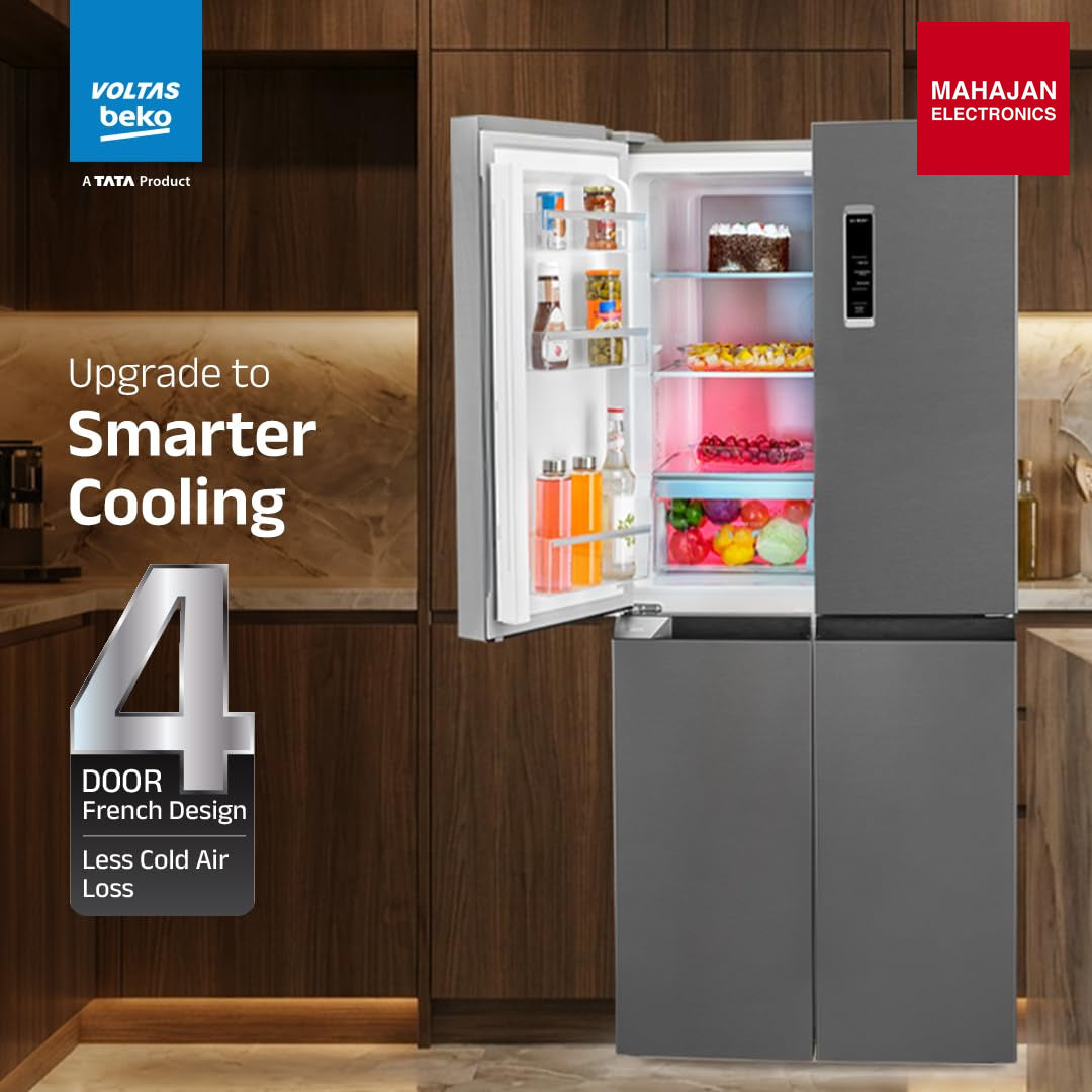 Voltas Beko R4D472/FPV3N0RXID 472 L Frost Free Side by Side Refrigerator . online mahajan electronics