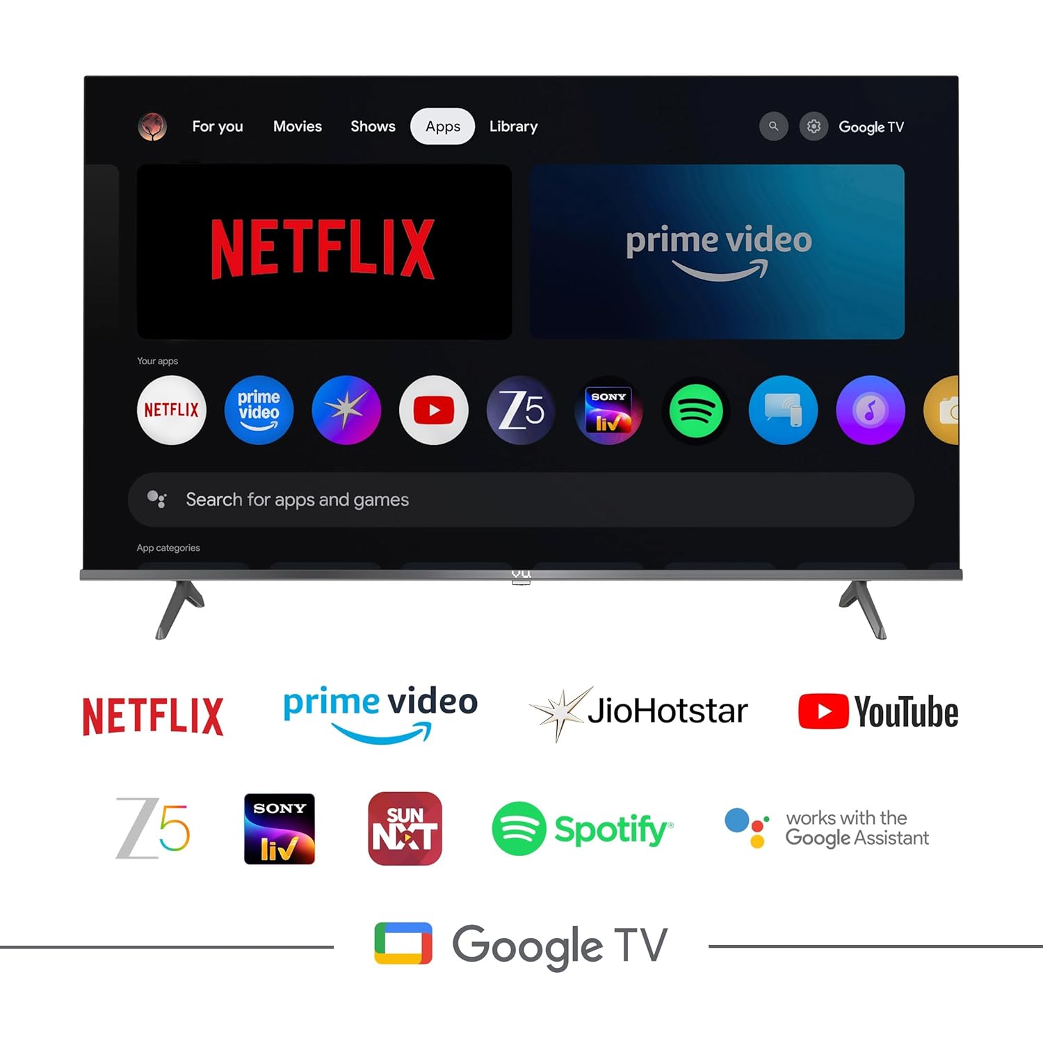 Vu 75GLOQLED25 189cm (75 inches) GloQLED Series 4K QLED Smart Google TV Mahajan Electronics Online