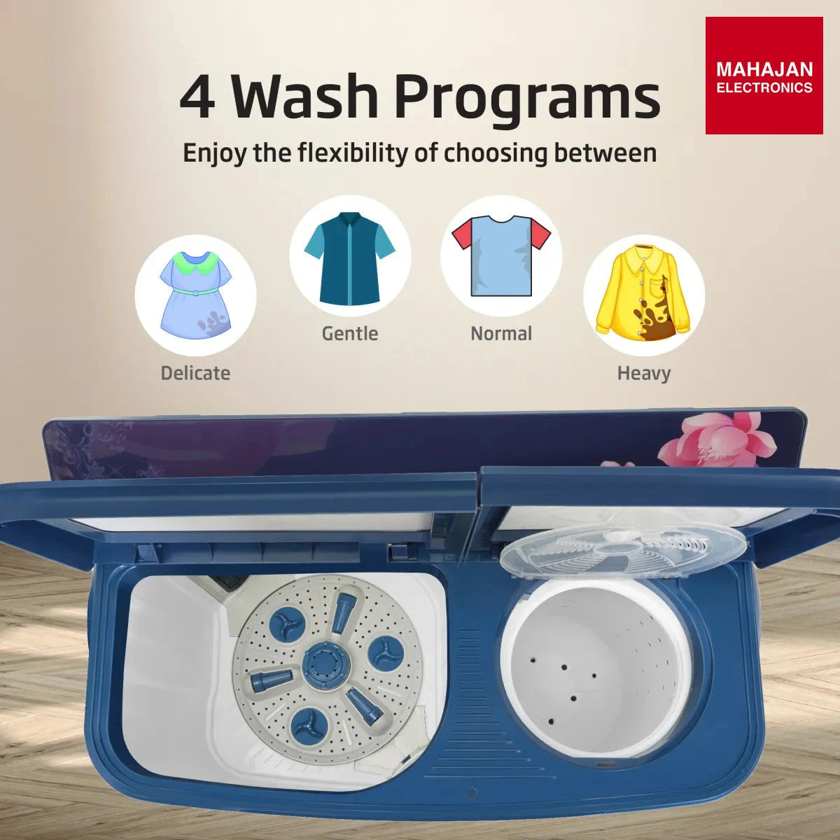 Voltas Beko WTT85DBLG/FLRB5 8.5 Kg Semi-Automatic Top Load Washing Machine – Mahajan Electronics Online.