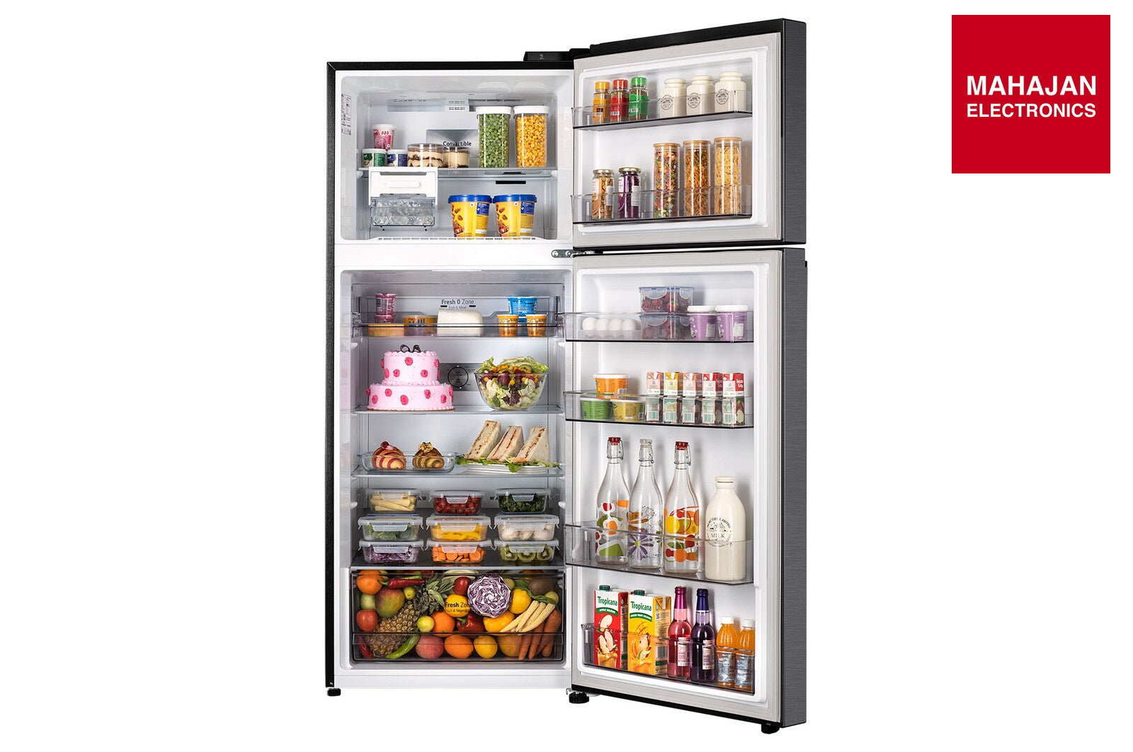 LG GLT3826SNMC 380L 2 Star Frost Free Double Door Refrigerator (Smart Inverter Compressor, Convertible – Mahajan Electronics Online.