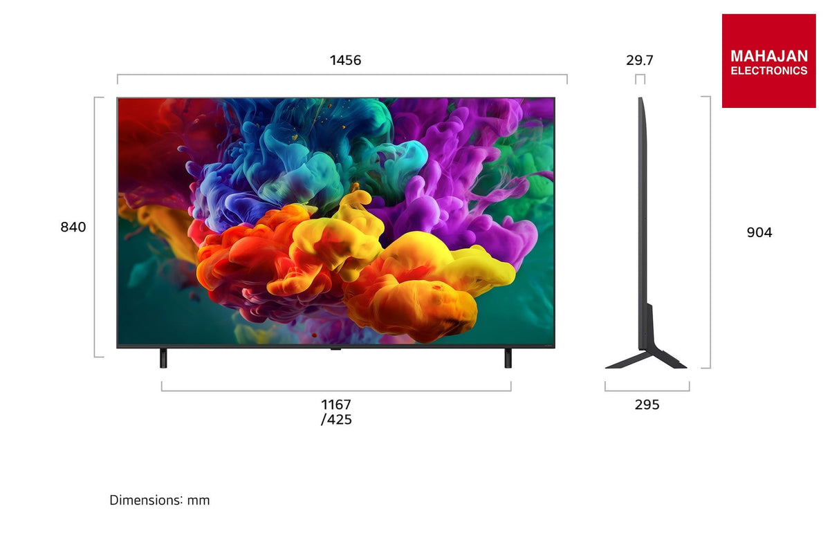 LG 65QNED85BLA 164 cm (65) LG QNED evo AI 4K MiniLED TV with α8 AI Processor Gen3, with HDR10 Pro 2026 – Mahajan Electronics Online.