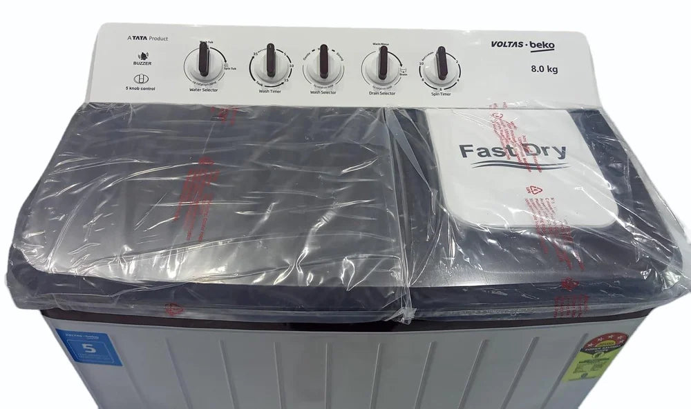 Voltas Beko WTT80UHA/BRSSWH5PODE 8 kg Semi Automatic Top Load Washing Machine Burgundy Mahajan Electronics Online