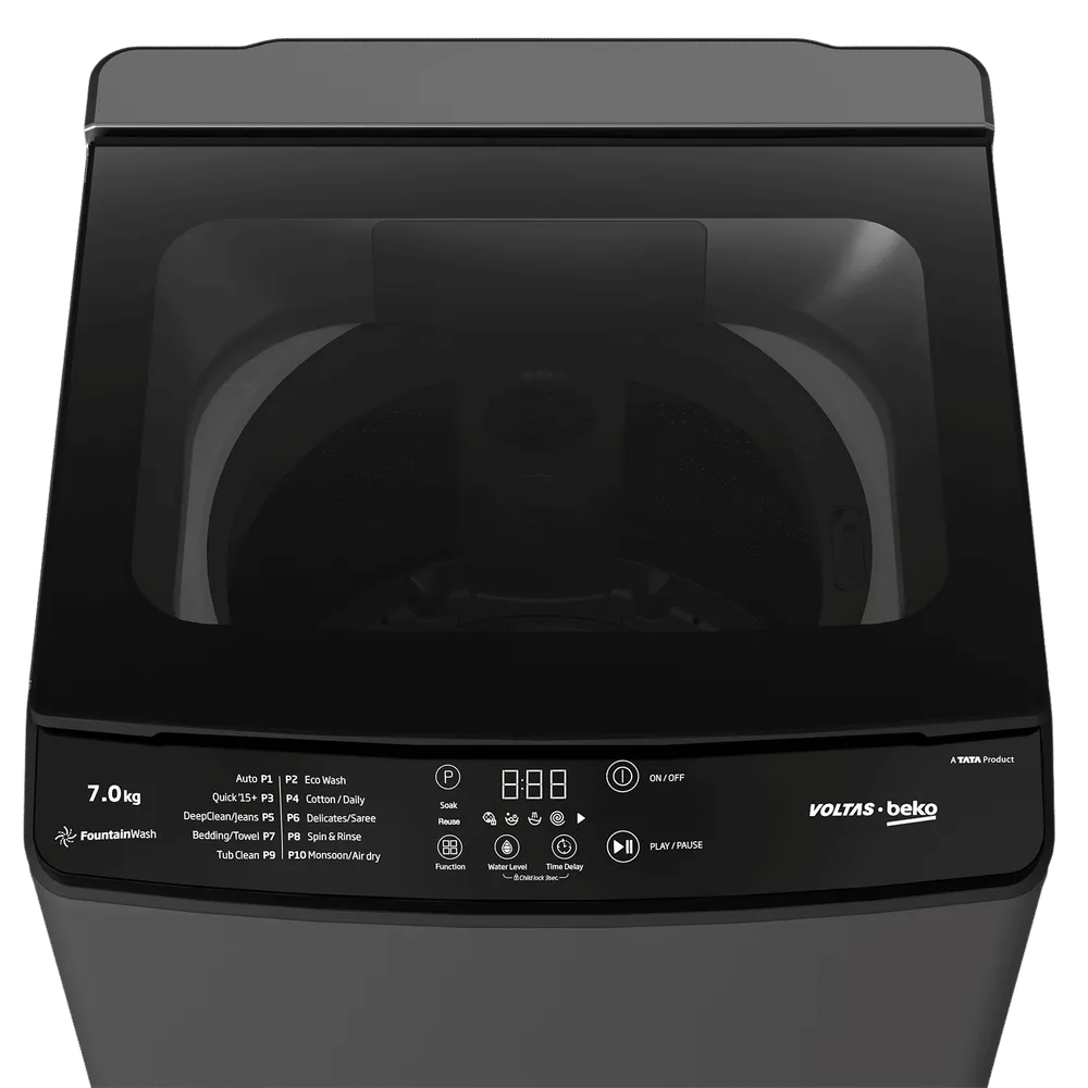 VOLTAS beko WTL7006UAA/SPC0OD 7 Kg 5 Star Fully Automatic Top Load Washing Machine ( Aqua Wave Drum, Medium – Mahajan Electronics Online.