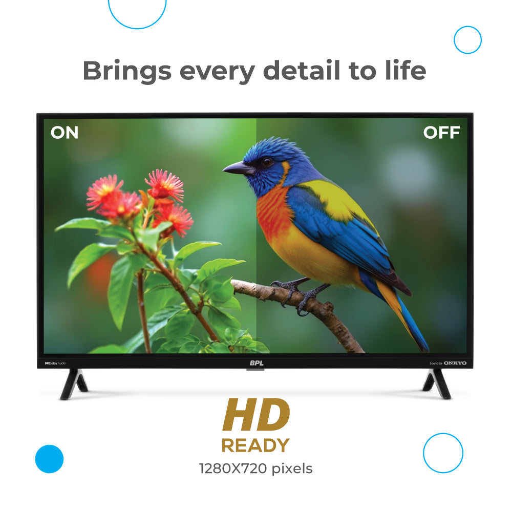 BPL 32HF2300 80 cm (32 inches), HD Ready Smart TV Plus with ADS Panel, JioHotstar, Black Mahajan Electronics Online
