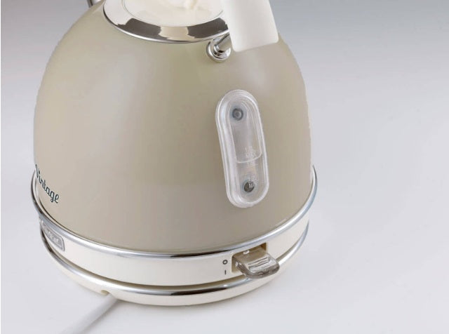 Ariete 2877 Vintage 1.7L Electric Kettle (Beige) | 2000W Stainless Steel | Retro Design | 360° Cordless Base | Auto Shut-Off Mahajan Electronics Online