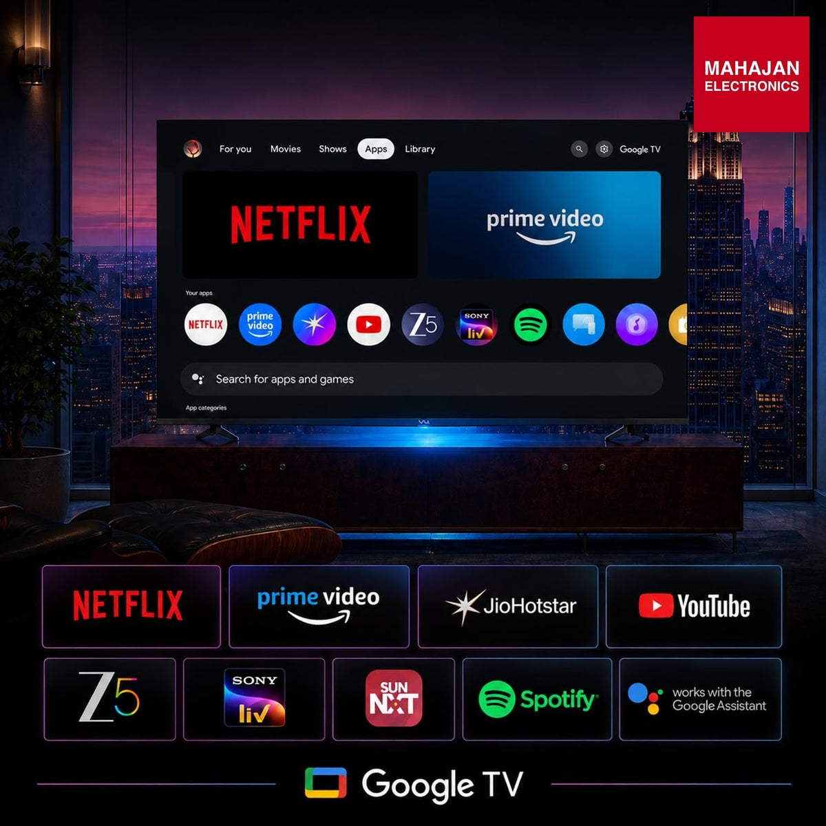 Vu 65GLOQLEDDV 3 Years Warranty 65 Inch (164 cm) GloQLED 4K Smart Google TV with Dolby Vision & Atmos, 30 W (Black) – Mahajan Electronics Online.
