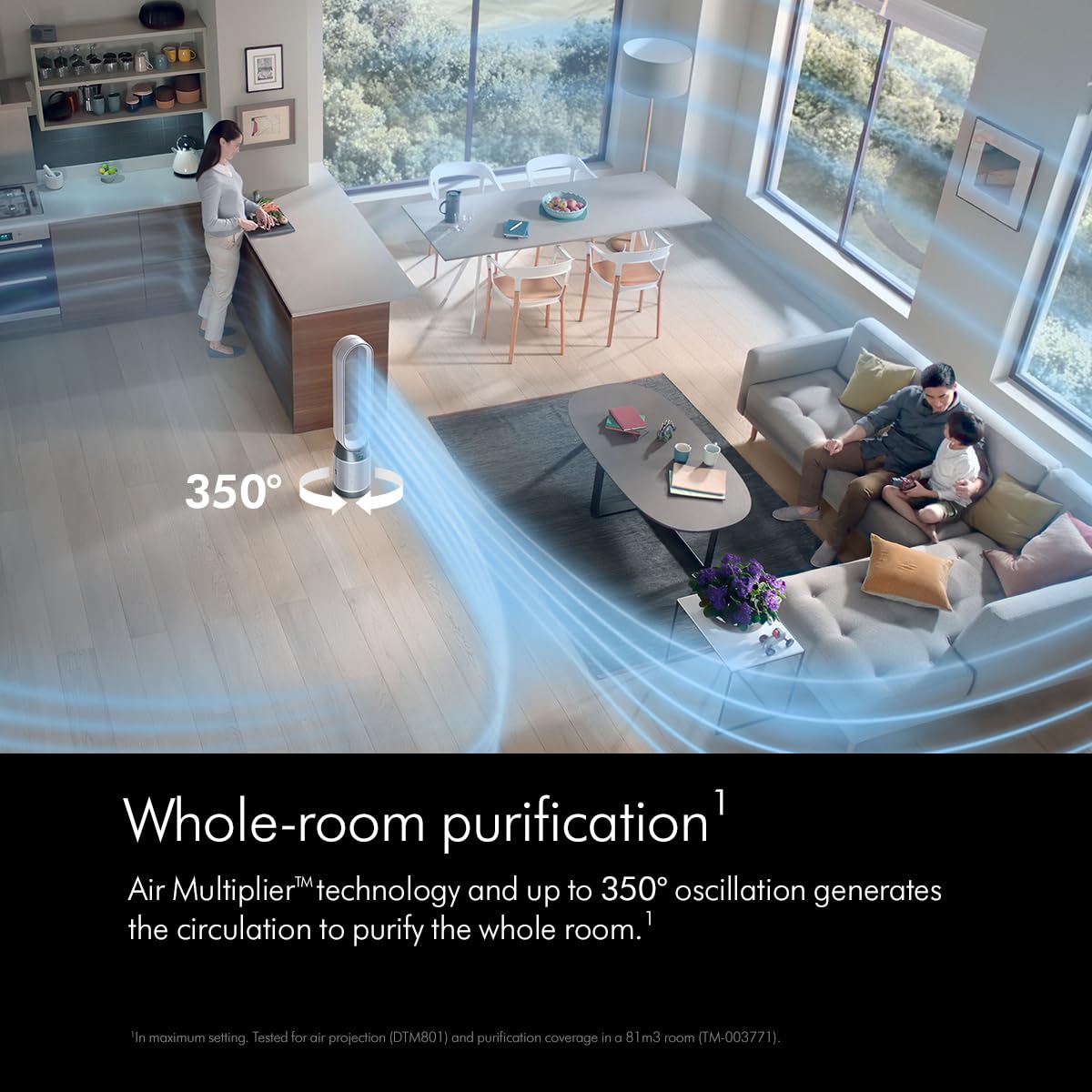Dyson Air Purifier Cool PC1 | Removes 99.95% of allergens & pollutants as small as PM 0.1 Auto, Sleep and Night modes | Control via remote, App, compatible voice assistants | 2 Year Warranty Mahajan Electronics Online