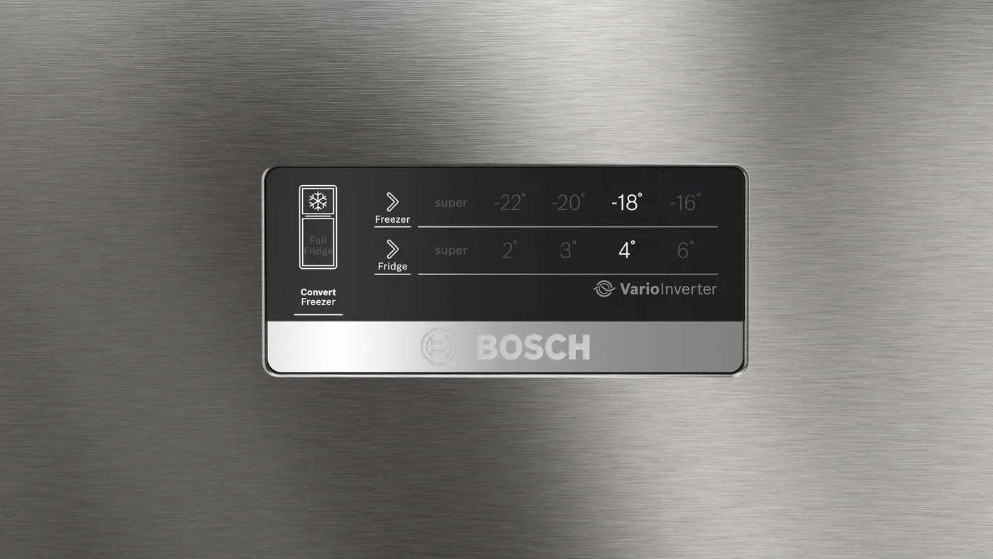 BOSCH CTC29S031I Series 4 269 Litres 3 Star Frost Free Double Door Convertible Refrigerator with Vario Inverter Compressor ( Sparkly Steel) Mahajan Electronics Online