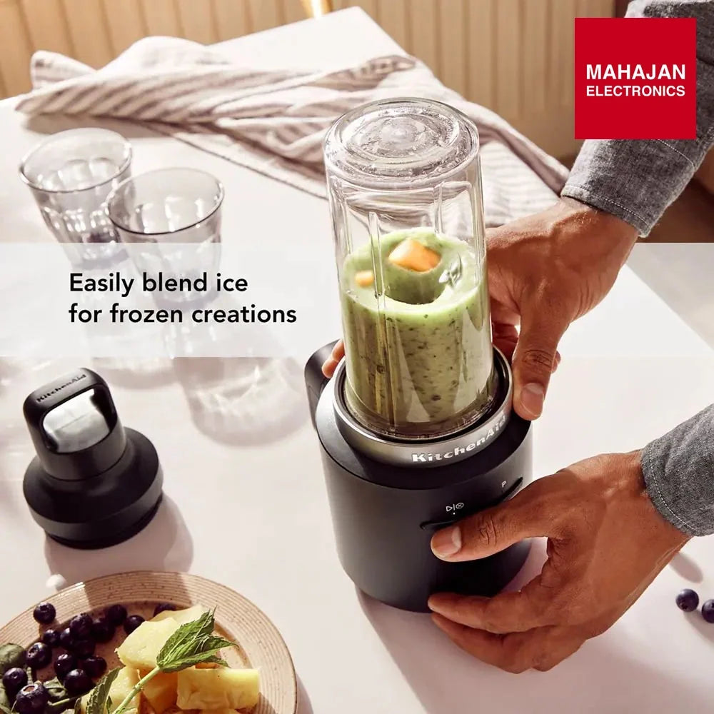 KitchenAid Go Cordless Personal Blender, 473ml BPA-Free Blending Jar, Stainless Steel Blade, Travel & Storage Lids for smoothies, shakes (with Lithium Ion Battery – Mahajan Electronics Online.