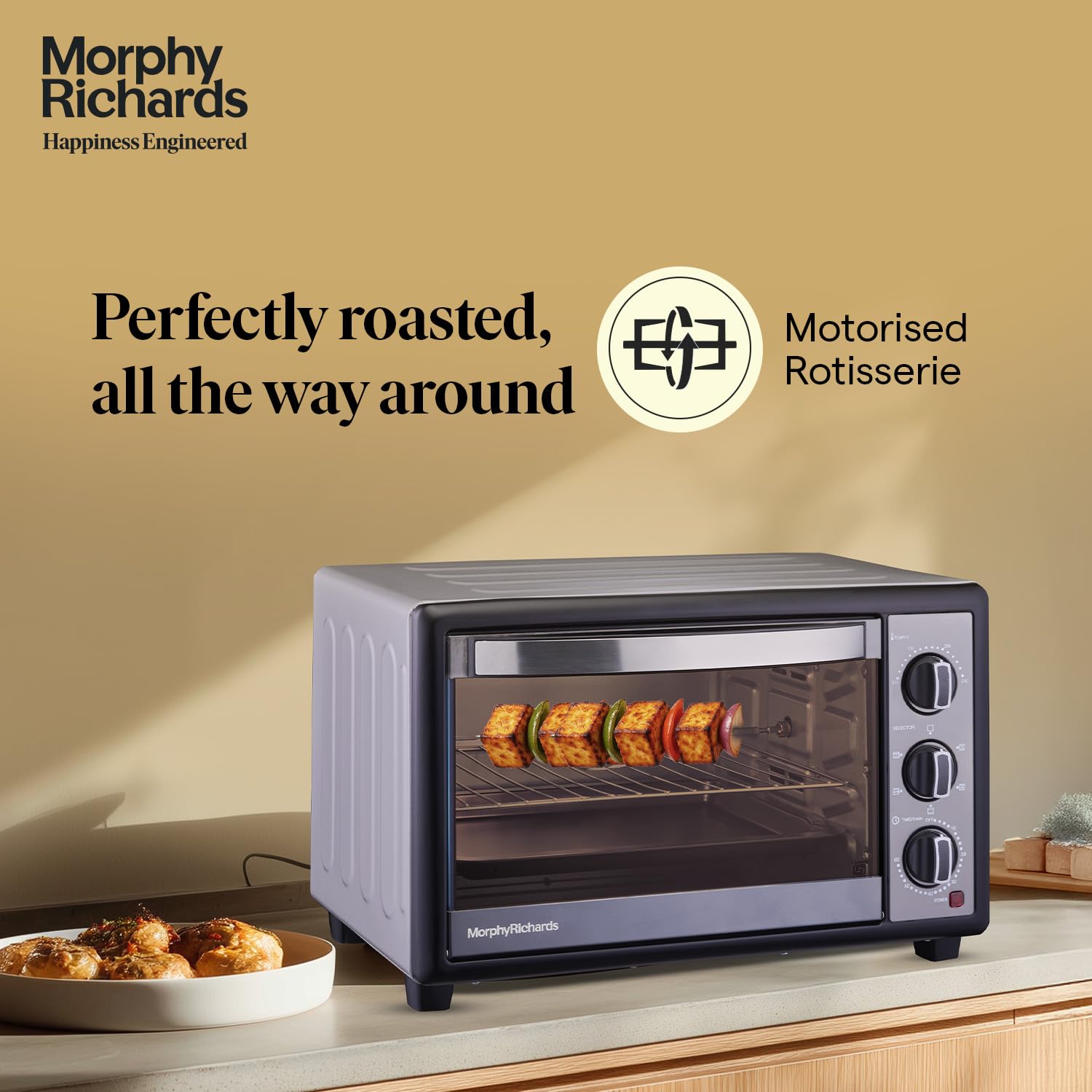 Morphy Richards 30RC Manual Otg Oven For Kitchen 1500W | 30 Litre Oven Toaster Griller | Convection Fan & Rotisserie Function | Temperature Control|2-Yr Warranty By Brand Mahajan Electronics Online