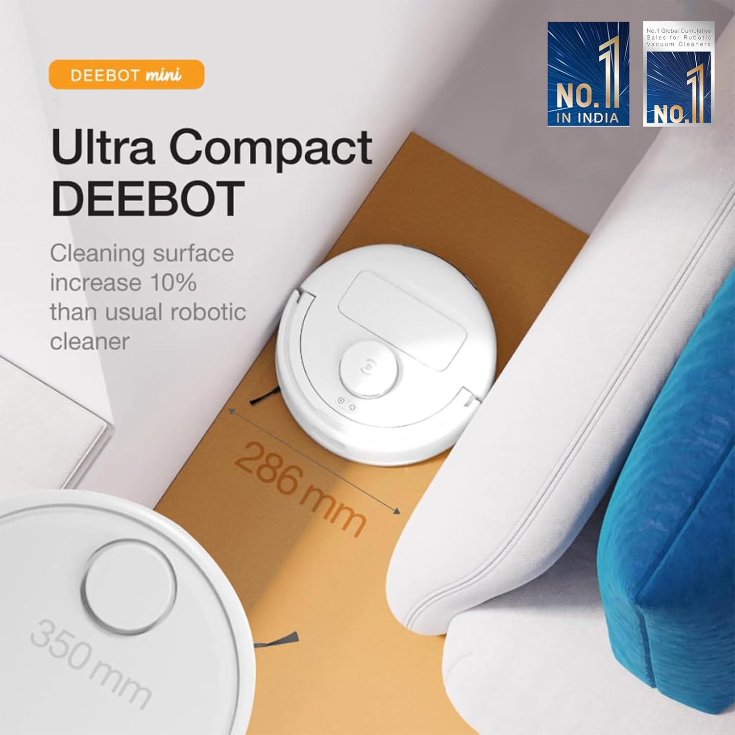 ECOVACS DEEBOT MINI Omni 2 in 1 Robot Vacuum Cleaner & Mop, 2025 New Launch, 9000 Pa, Self-Emptying Omni Station, ZeroTangle 2.0, TrueMapping 2.0, 45℃ Hot Air Dry, Deep Mopping, One-Touch Self-Clean Mahajan Electronics Online