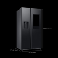 Samsung 615L 3 Star Convertible 5 In 1 Digital Inverter Side by Side Refrigerator, (RS7HCG8543B1HL, EZ Clean Black) - Mahajan Electronics Online