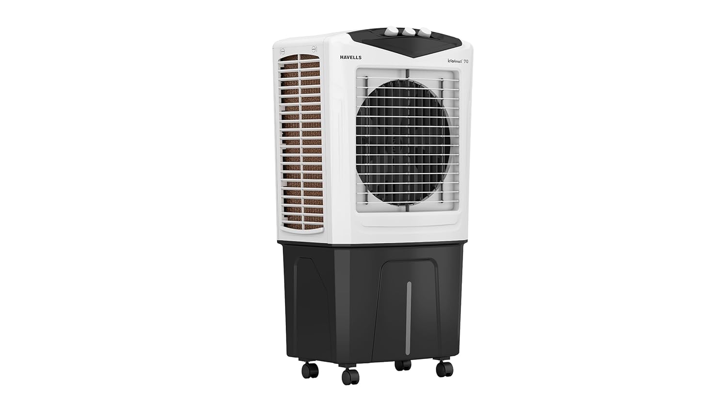 Havells Koolmax 70 L Desert Air Cooler for Room| Powerful Air-Delivery| Bacteria Shield Honeycomb Pads Technology| Double Ball Bearing Motor| Multi directional wheels with brakes | Inverter Compatible Mahajan Electronics Online
