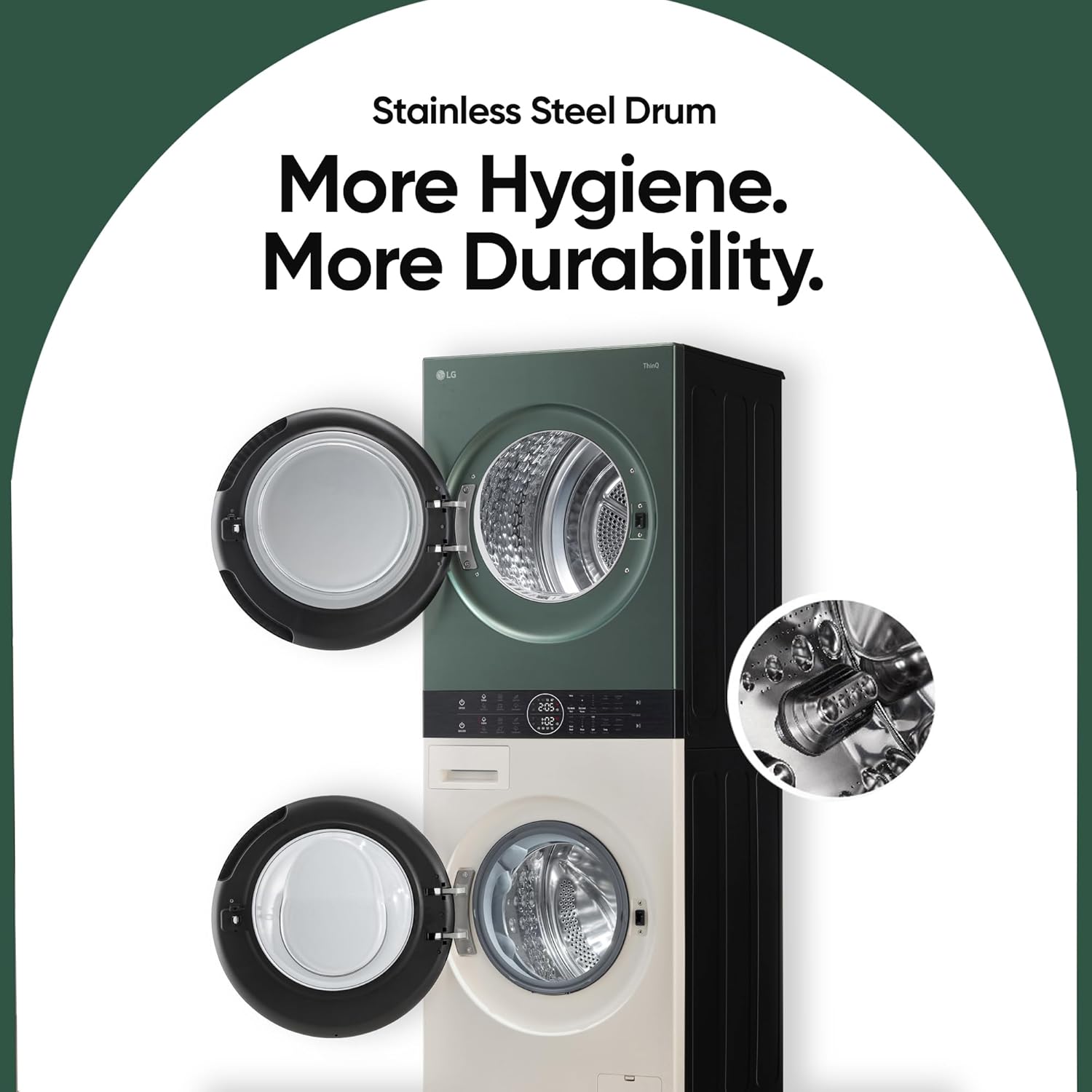 LG FWT1310BG WashTower 13 Kg /10 Kg with AI Direct Drive & DUAL Inverter Heat Pump, Fully Automatic Front Load Washing Machine and Dryer with Wi Fi & Central Control Panel Mahajan Electronics online