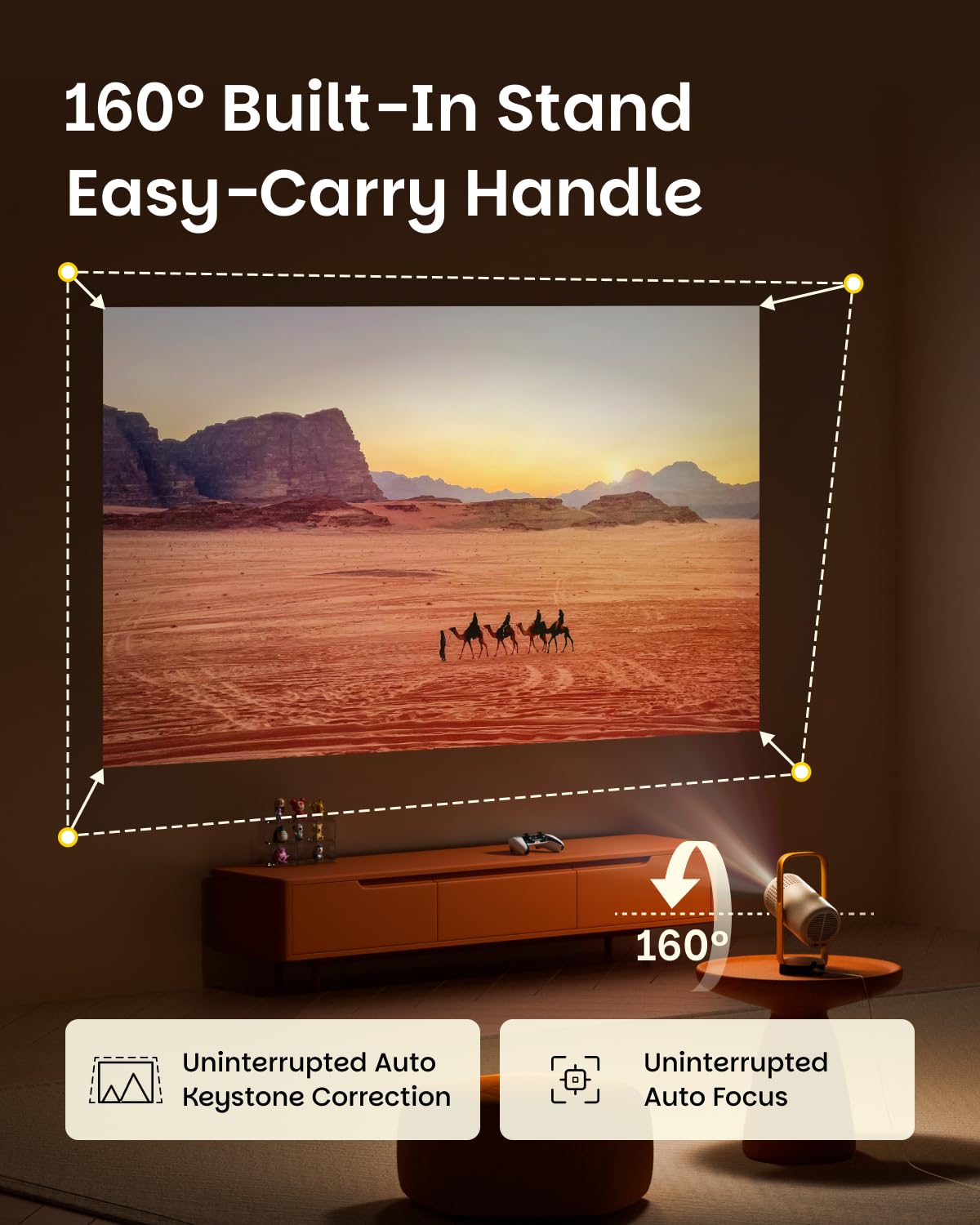 XGIMI Vibe One Portable Projector (Ash) โ 1080p Full HD | Auto Focus | Bluetooth | Compact & Lightweight Design | Mahajan Electronics