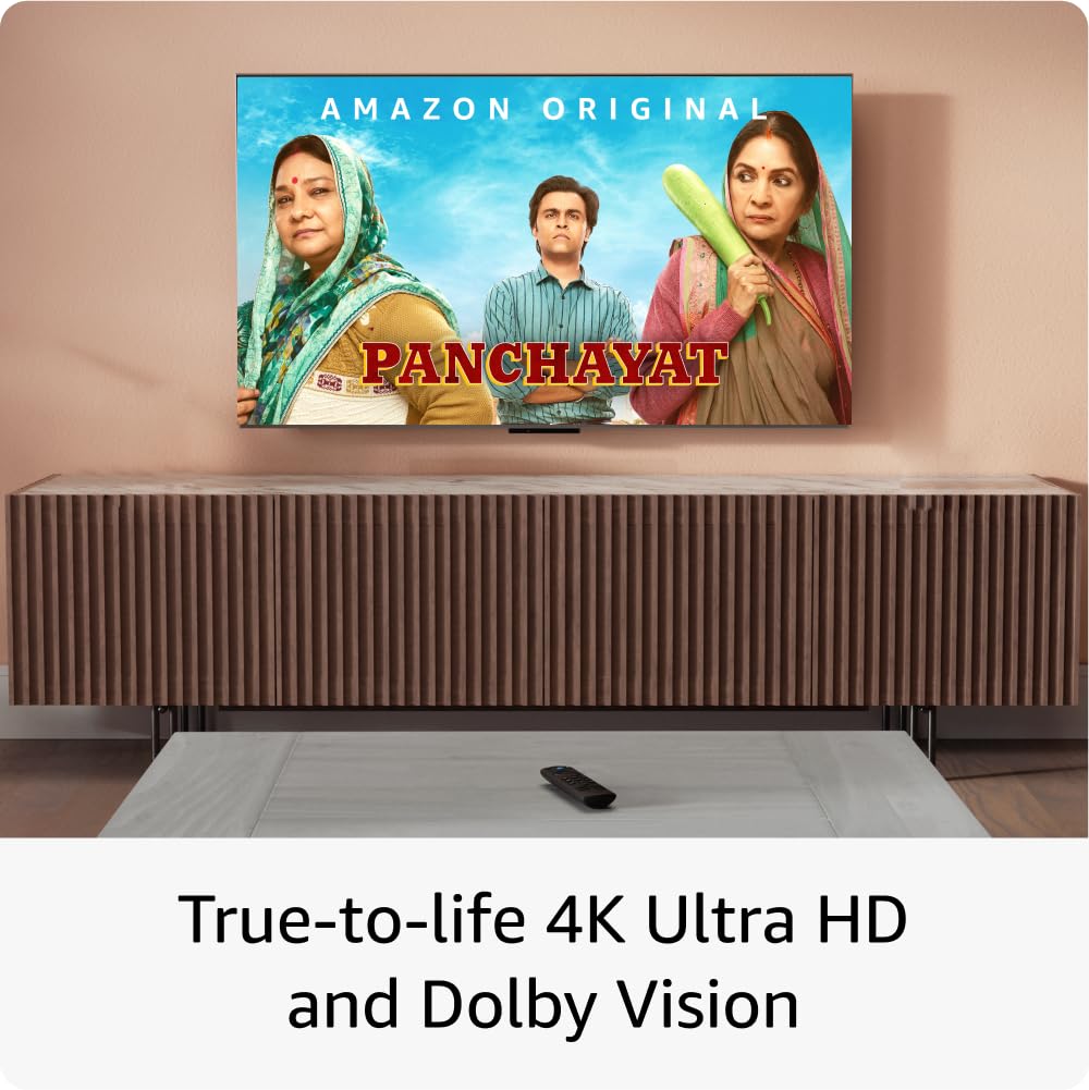 Amazon Fire TV Stick 4K | Alexa Voice Search, Cinematic 4K streaming with HDR10+, Wi-Fi 6, Dolby Vision/Atmos (newest model)