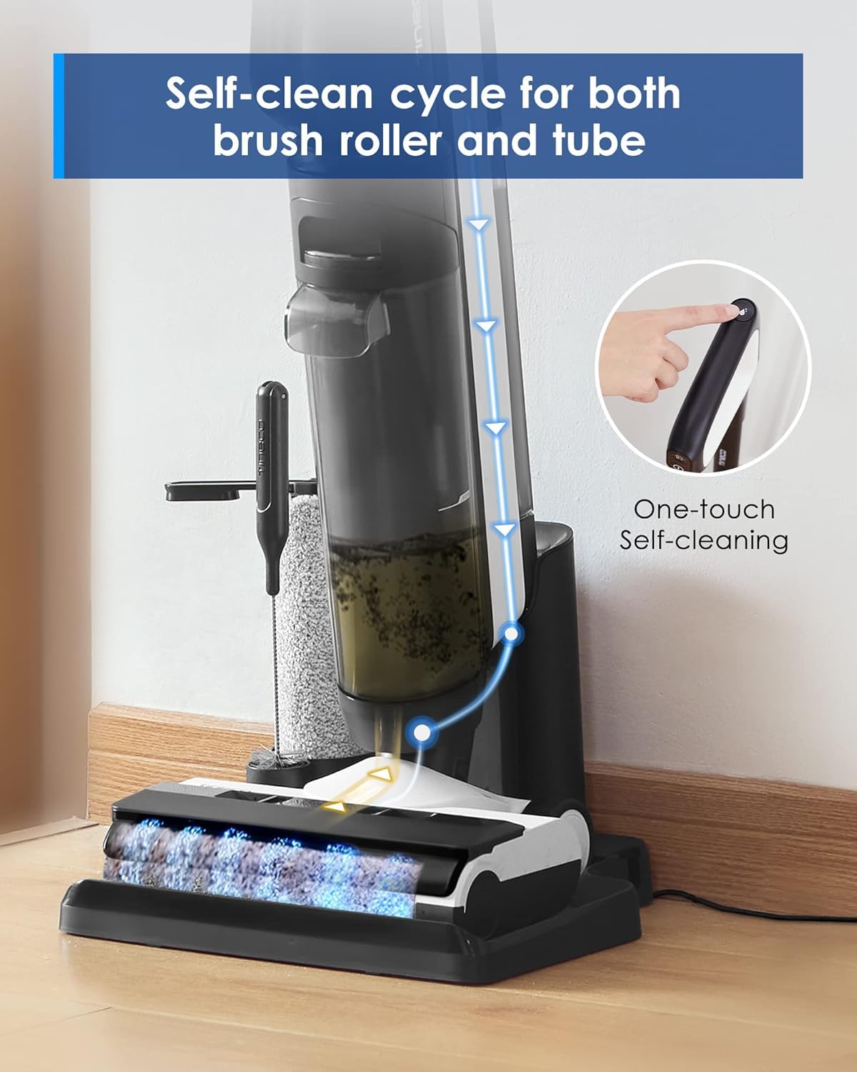 Tineco S5 Combo Cordless Wet & Dry Vacuum Cleaner, Converts to Handvac, Lightweight & Self-Propelled, Hands-Free Self-Cleaning, iLoop Smart Sensor, Tough Stain Removal, Auto Floor Washer Mahajan Electronics Online