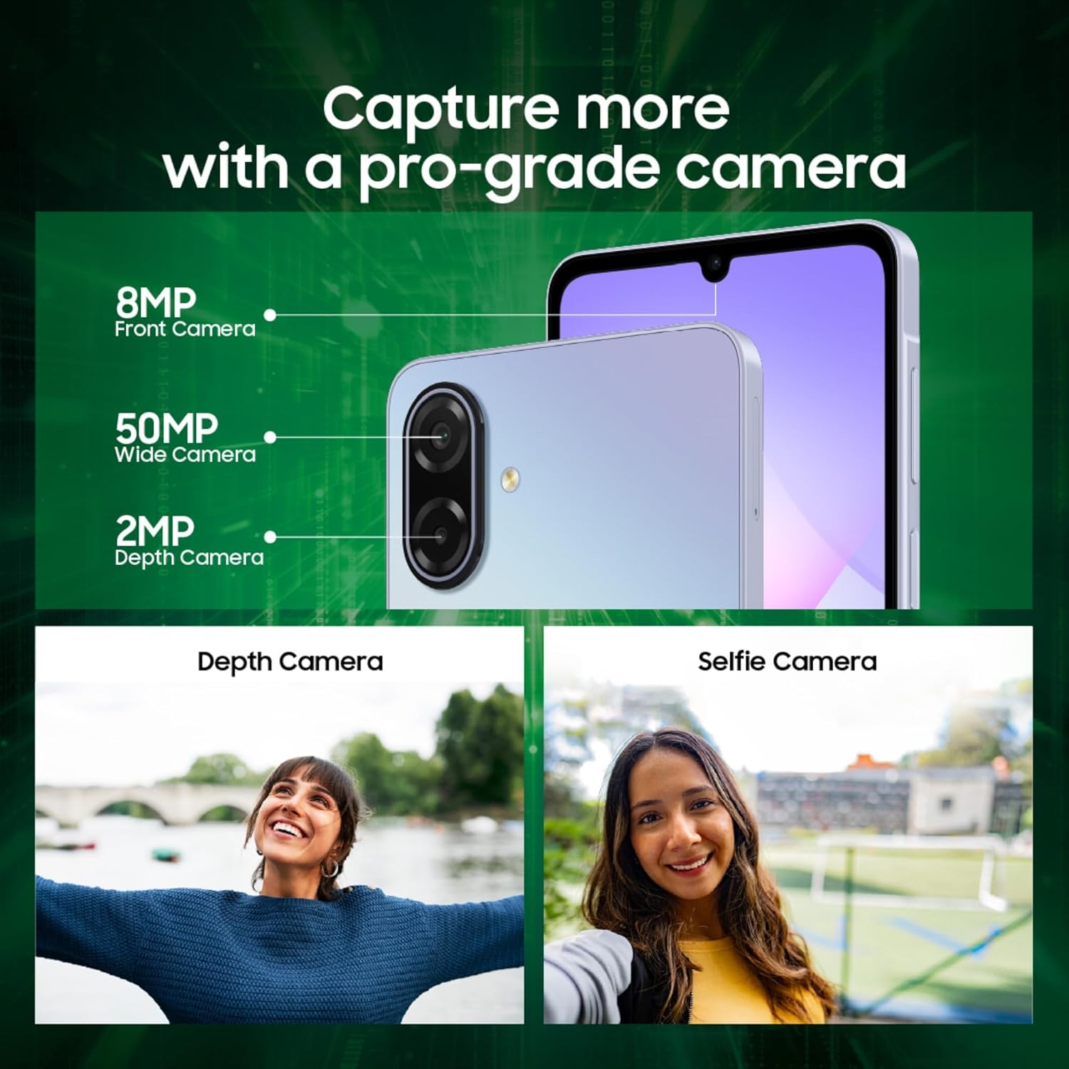 Samsung Galaxy A07 5G Smartphone (Light Violet, 4GB RAM, 128GB Storage) | 120Hz Refresh Rate | Massive 6000mAh Battery | 50MP True Dual Camera | 6 Gen OS Upgrades | Knox Vault Mahajan Electronics Online