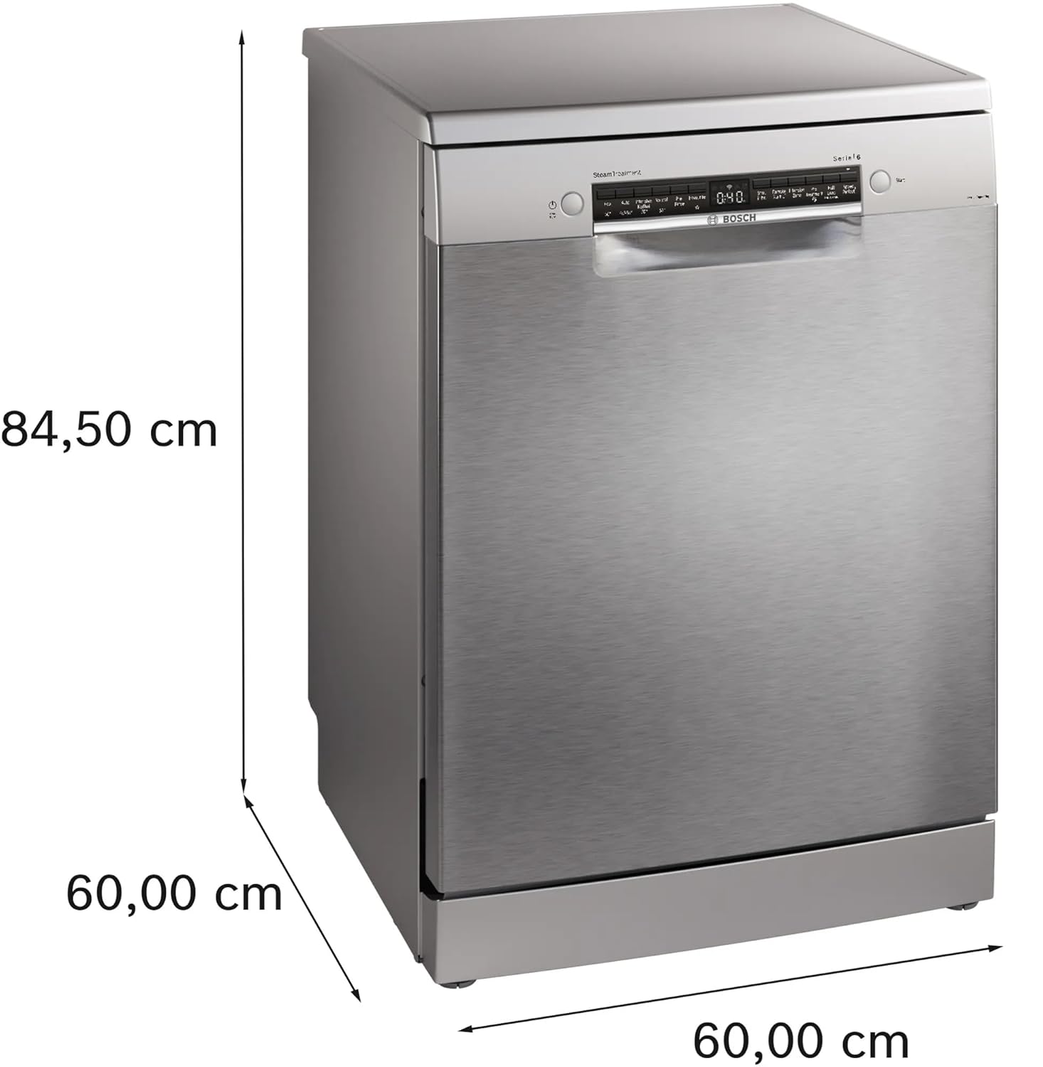Bosch SMS6HMI00I 15 Place Series-6 Settings free-standing Dishwasher 60 cm Brushed steel anti-fingerprint,with Wi-Fi Dishwasher, ( Silver) Mahajan Electronics Online