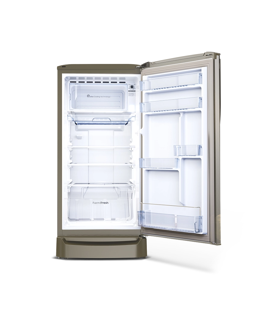 Godrej RD ERIOPLS 205BN THF ST GL 180 L 2 Star Farm Fresh Crisper Technology With Jumbo Vegetable Tray Direct Cool Single Door Refrigerator Steel Glow Godrej