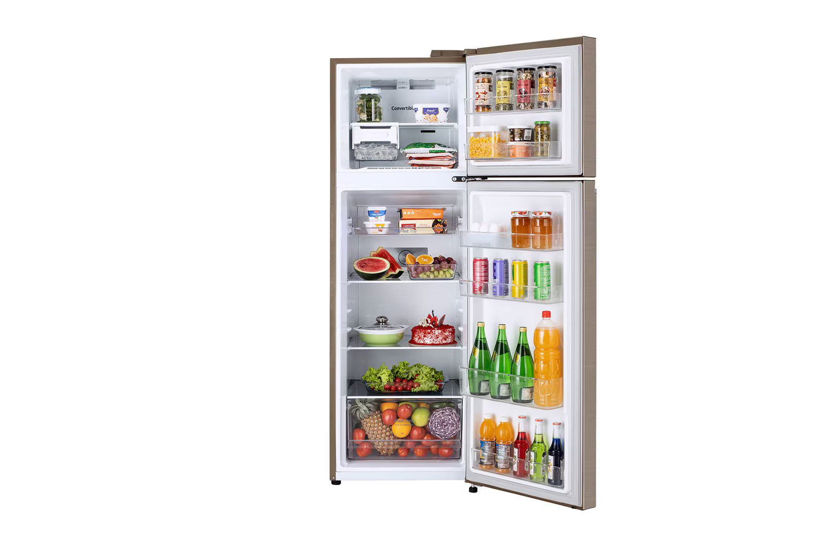 LG GL-S312SFSY 272L Double Door Refrigerator, Smart Inverter Compressor. Auto Smart Connect, Fawn Steel, 2 Star Mahajan Electronics Online