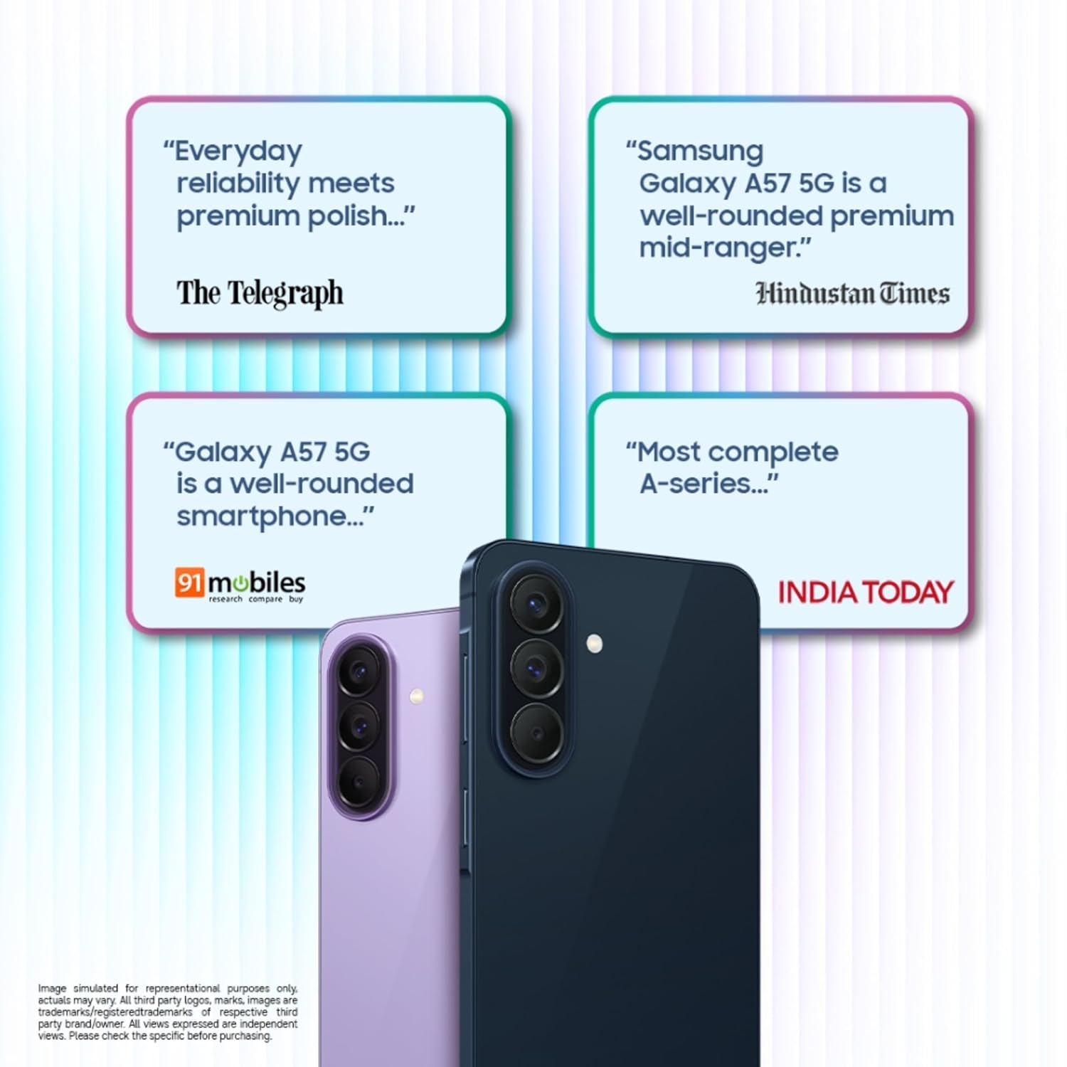 Samsung Galaxy A57 5G (Awesome Navy, 8GB RAM, 256GB Storage), Agentic AI, Triple Camera with Nightography – Mahajan Electronics Online.