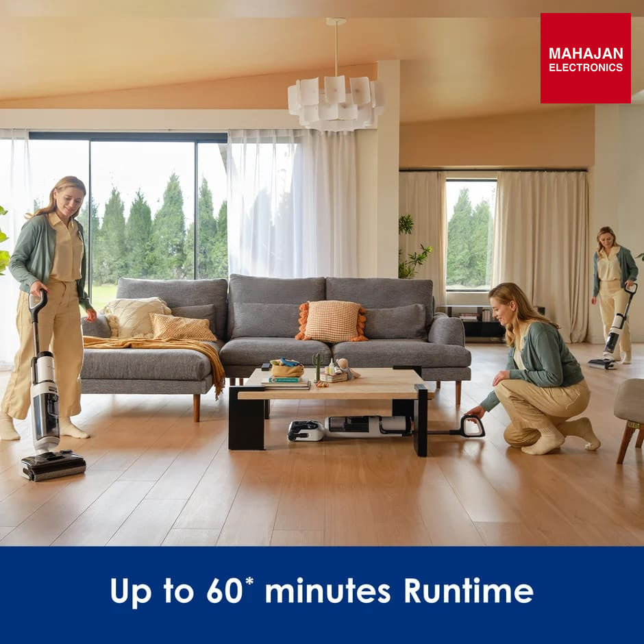 Tineco Floor One S6 Stretch Max Cordless Wet Dry Vacuum Cleaner, 180°Lay-Flat Smart Vacuum Mop, 45 Minutes Long Runtime 158℉ Flashdry Self-Cleaning Tineco
