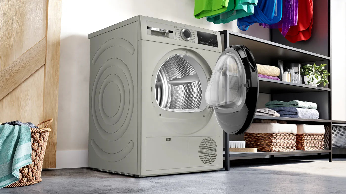 Bosch WQG24108IN Series 4 heat pump tumble dryer 9 kg Silver inox
Mahajan Electronics Online