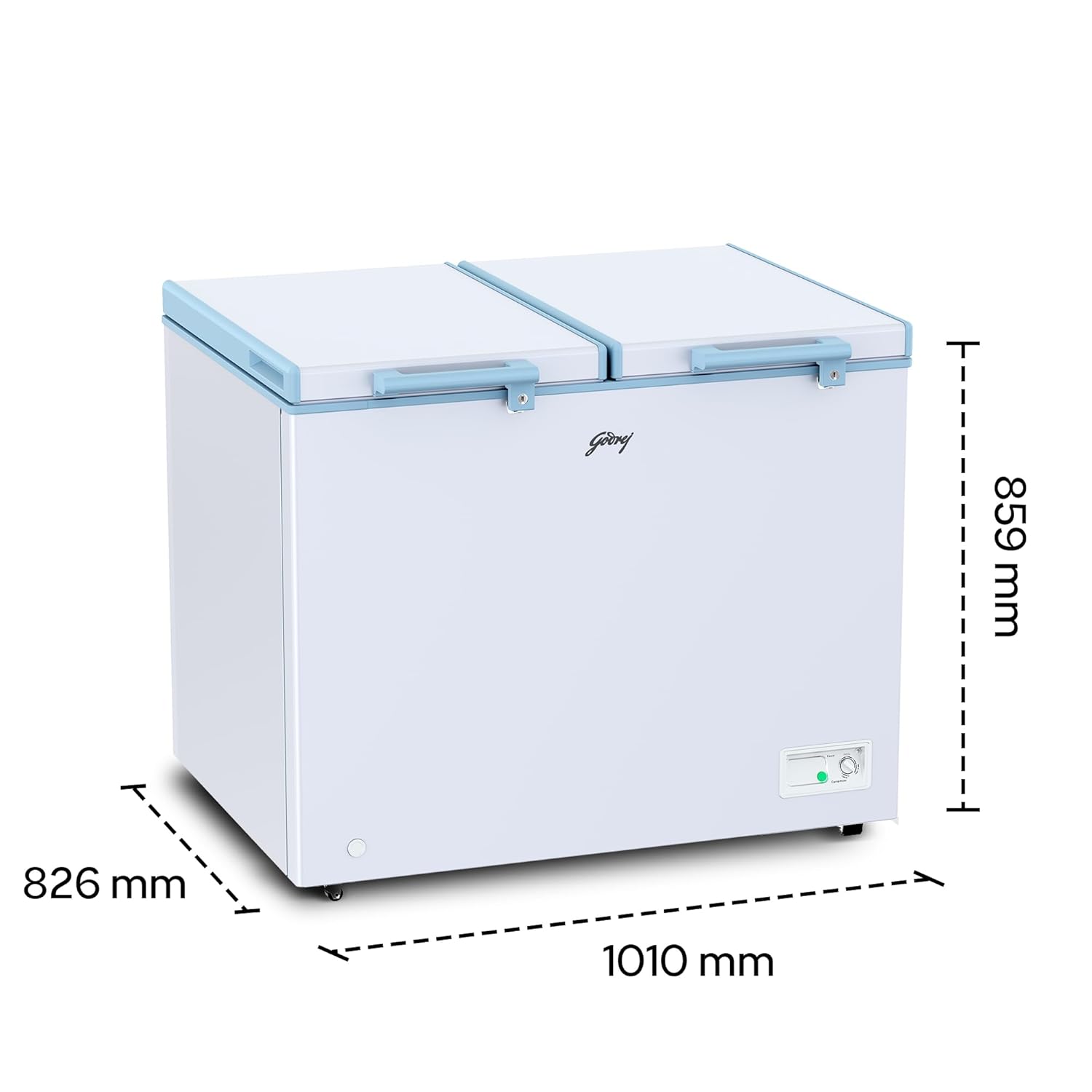 Godrej DH ESNCH 325D 2HCNP RW 302 L Double Door Convertible Deep Freezer, White Mahajan Electronics online