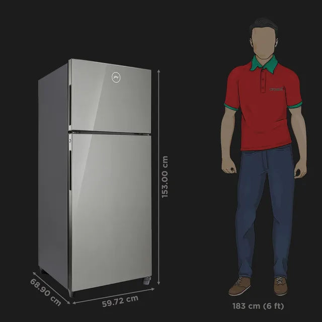 Godrej RT EON ALPHA 270C RI ST GL Eon Alpha 238 Litres 3 Star Frost Free Double Door Refrigerator with Advanced Inverter Technology ( Steel Glow) Mahajan Electronics Online