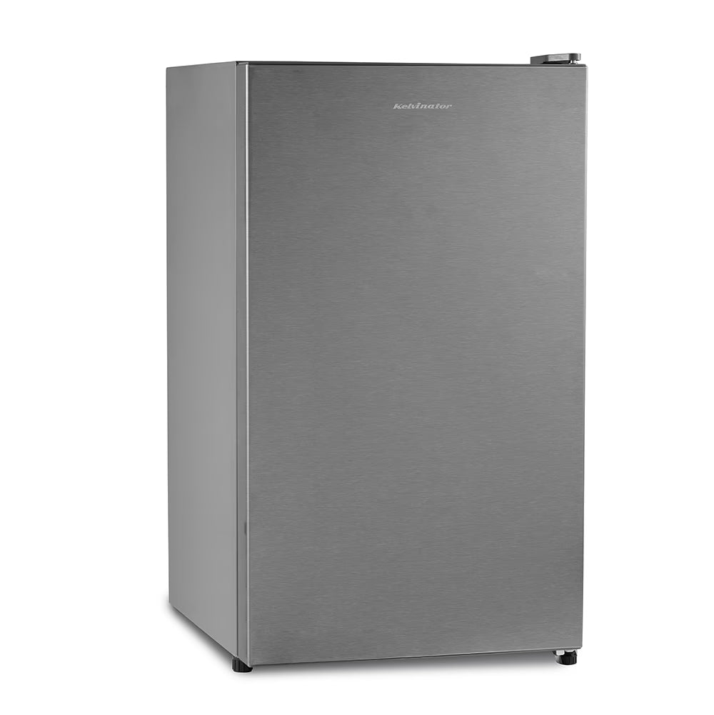 Kelvinator KRC-F100RBPHSS HL SL 95L 1 Star Direct Cool Single Door Refrigerator | Inox Grey | Compact Design | Energy Efficient Kelvinator