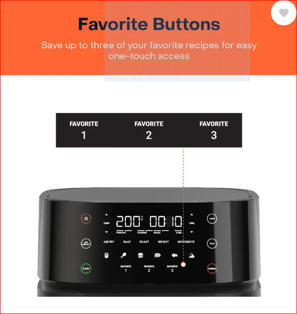 Nutricook NC-AF357VIN Air Fryer 3 VISION Digital Control Panel Display, 10 Preset Programs Air Fryer (5.7 L) Mahajan Electronics Online