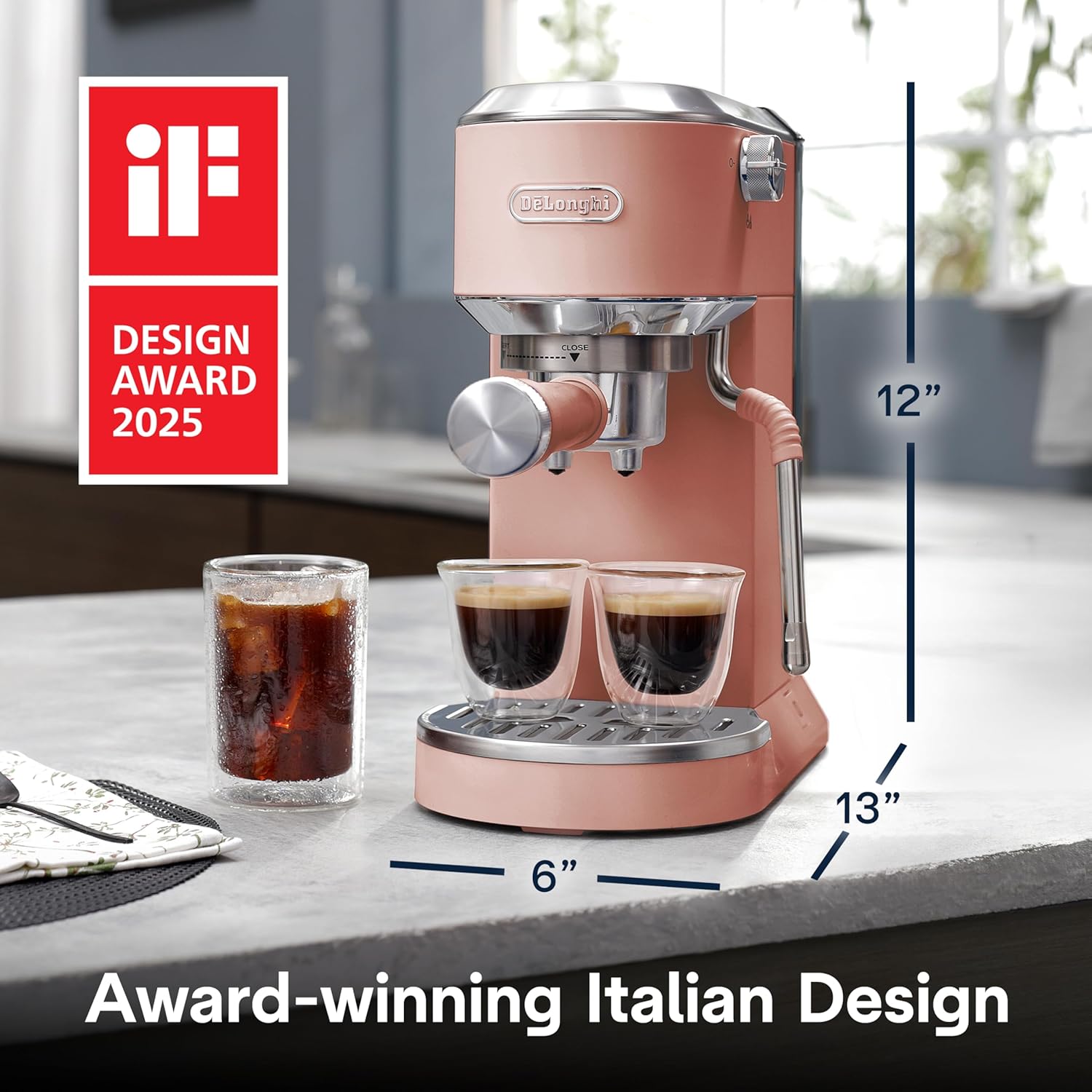 De’Longhi Dedica EC890.PK New Espresso machine – Stainless Steel Espresso Maker with Touch Display & Upgraded milk frother Steam Wand, Espresso, Cold Brew, Iced & Cold Coffee, Cappuccino, Latte & More Mahajan Electronics Online