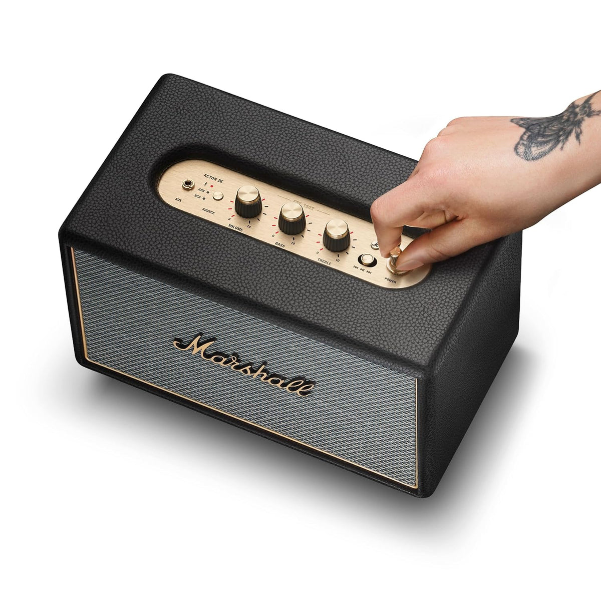 Marshall Acton IV Wired Connectivity Stereo Home Speakers with Bluetooth 5.3 LE & RCA or 3.5mm Input – Black Marshall