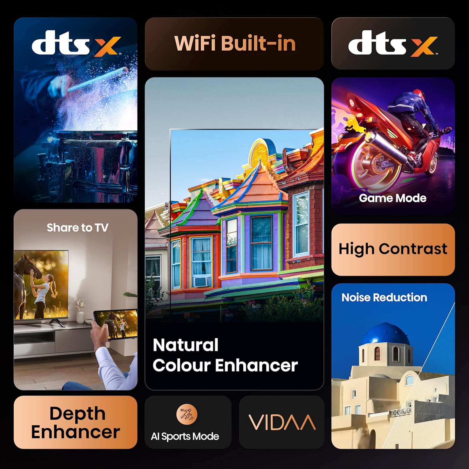 Hisense 43E4Q 43 inch Smart TV FHD 4K E4Q-Natural Colour Enhancer,High Contrast,Share to TV,Dual Band Wi-Fi, Game Mode, Eye Care Mode,Youtube, Netflix, Shahid Mahajan Electronics Online