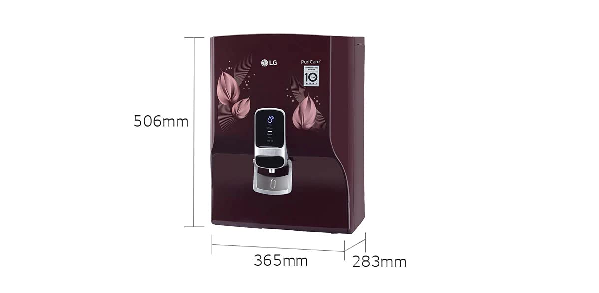LG WW174NPC 8 L Dual Protection airtight Stainless Steel Tank with Multi Stage RO Filtration, EverFresh UV Plus, Digital Sterilizing Mahajan Electronics Online