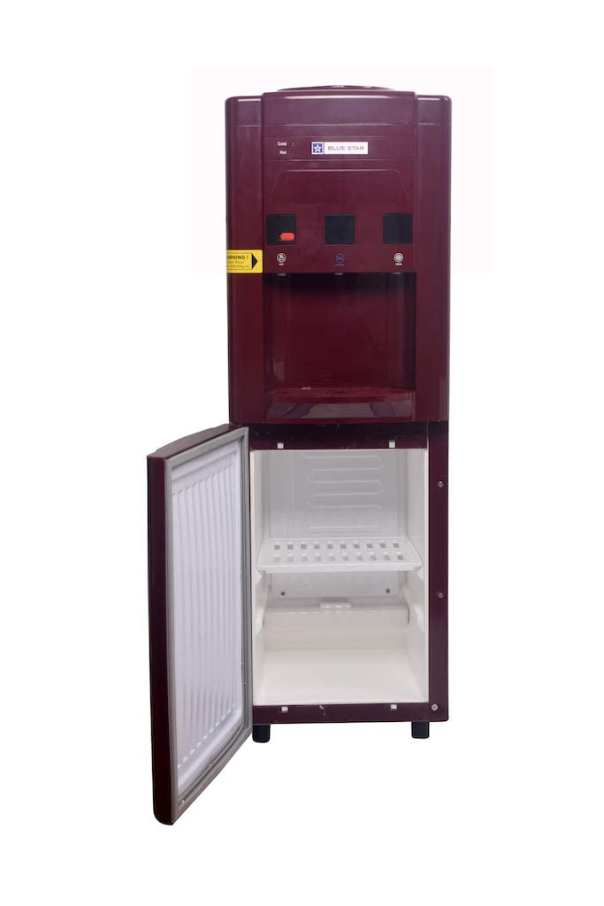 Blue Star BWD3FMRGA-M Water Dispenser with Refrigerator - MAROON Color,14 Litre – Mahajan Electronics Online.