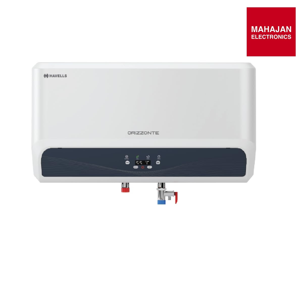 Havells Orizzonte 15 L Storage Water Heater with Glass Coated Tank, Digital Display & Remote Control, White – Mahajan Electronics Online.