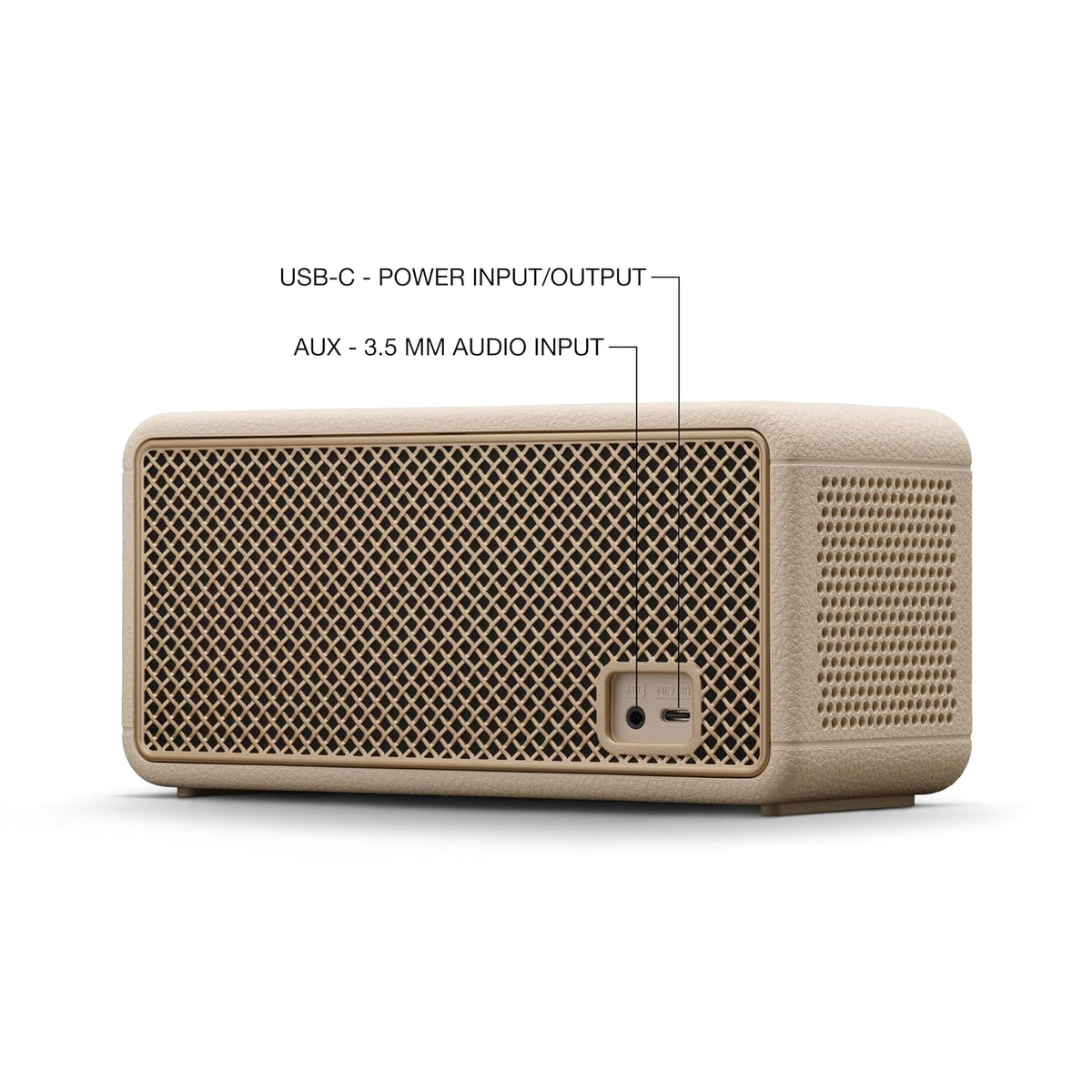 Marshall Middleton II Bluetooth Portable Bluetooth Speaker, Over 30 Hours Playtime, IP67 Waterproof - Cream Marshall