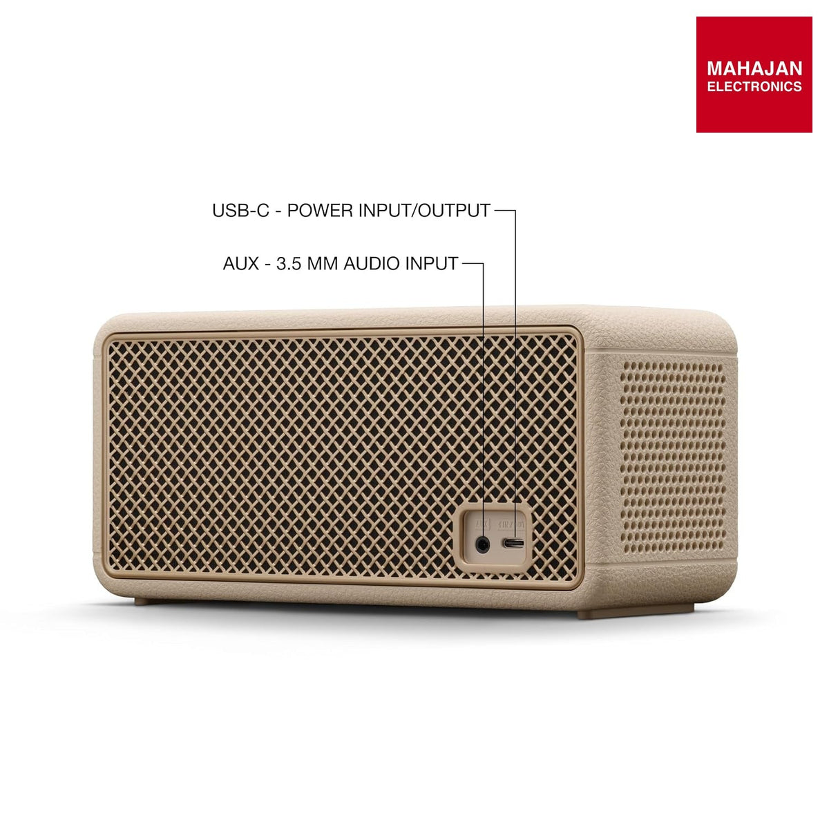 Marshall Middleton II Bluetooth Portable Bluetooth Speaker, Over 30 Hours Playtime, IP67 Waterproof - Cream – Mahajan Electronics Online.