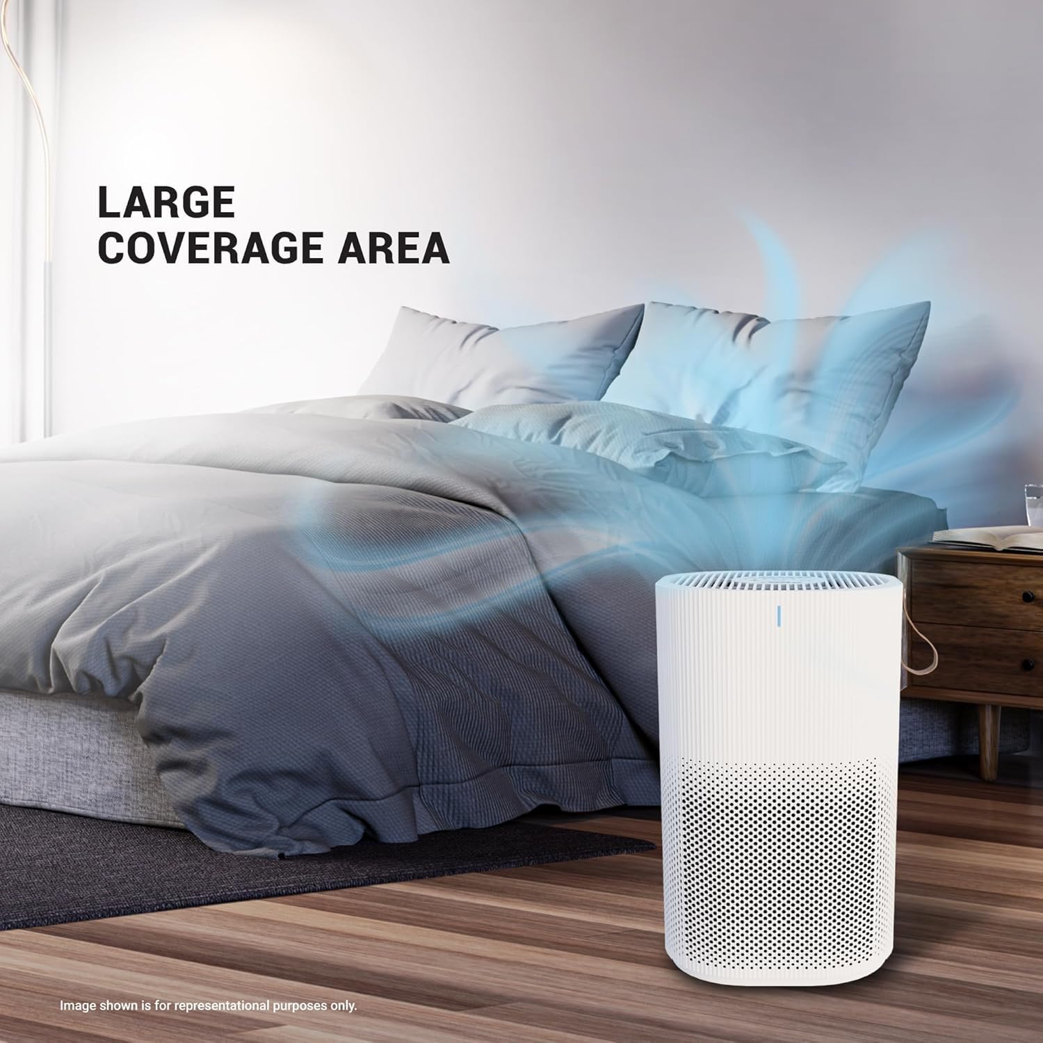 Eureka Forbes Air Purifier 150 for bedroom | Covers upto 200 Sq. Ft. | True HEPA H13 Filter & Surround 360° Air Technology | Removes 99.97% Dust & Particulate Matter | 3-Stage Purification Mahajan Electronics Online Mahajan Electronics Online