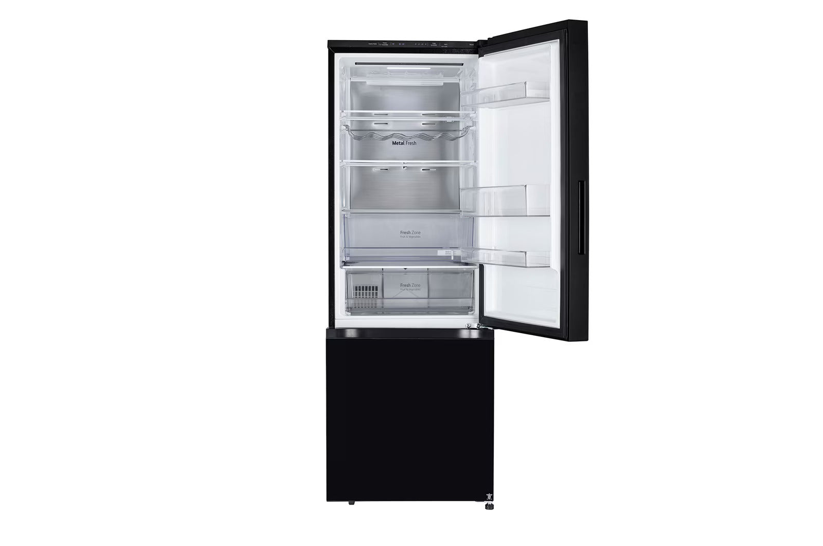 LG GL-B382EBMX 340L Bottom Freezer Refrigerator, Door Cooling+, Wi-Fi Convertible, Metal Fresh, Smart Inverter Compressor Black Mirror, 3 Star Mahajan Electronics Online