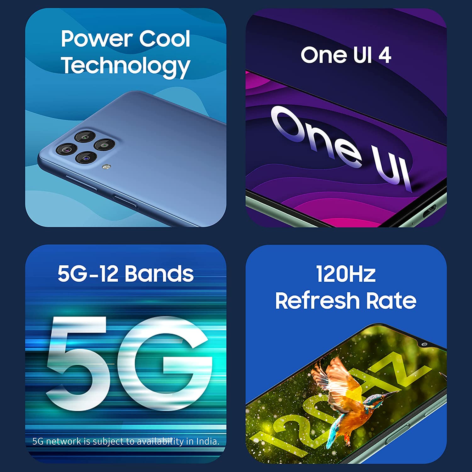 Samsung Galaxy M33 5G (Mystique Green, 8GB, 128GB Storage) | 6000mAh Battery | Upto 16GB RAM with RAM Plus | Without Charger - Mahajan Electronics Online