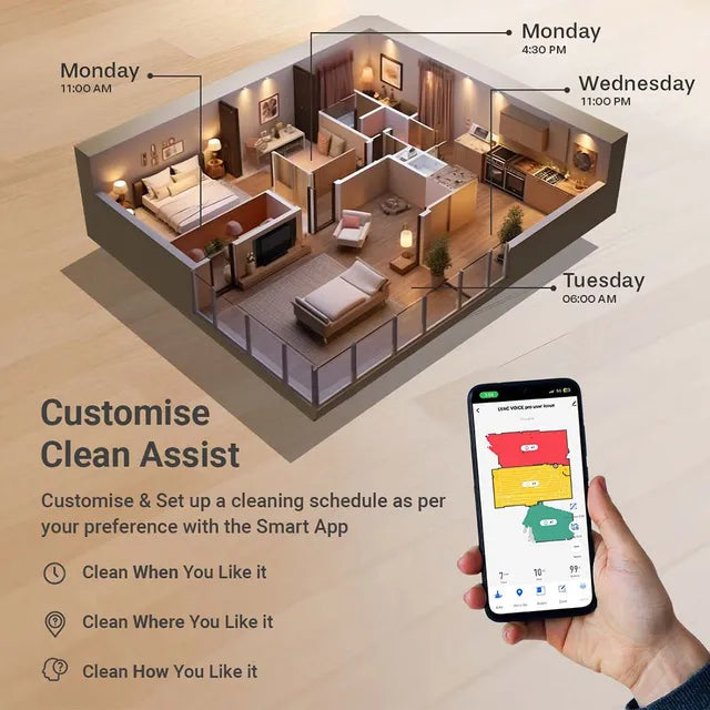 EUREKA FORBES LVac Voice Pro Robotic Vacuum Cleaner & Mop with Wi-Fi Connectivity (Smart Voice Control, Black) Mahajan Electronics Online