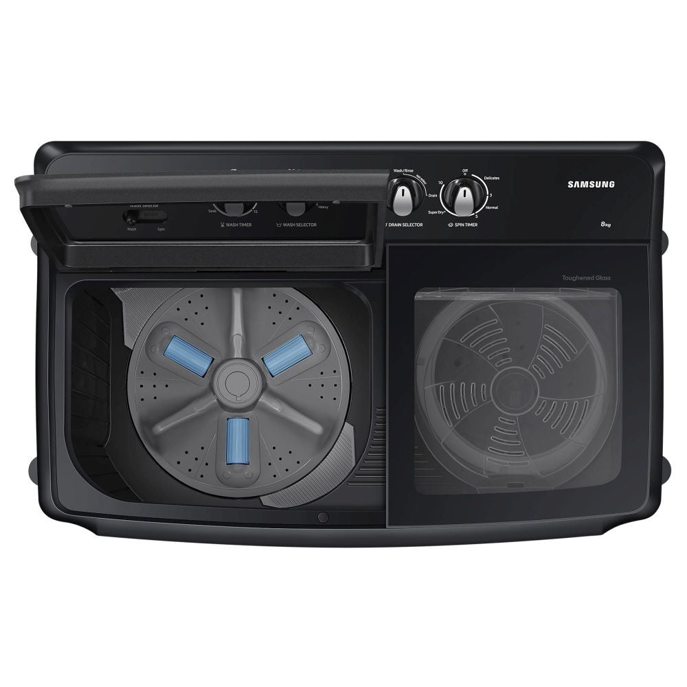 Samsung WT80B3560GB/TL 8kg 5 star Semi Automatic Washing Machine (DARK GRAY) Samsung