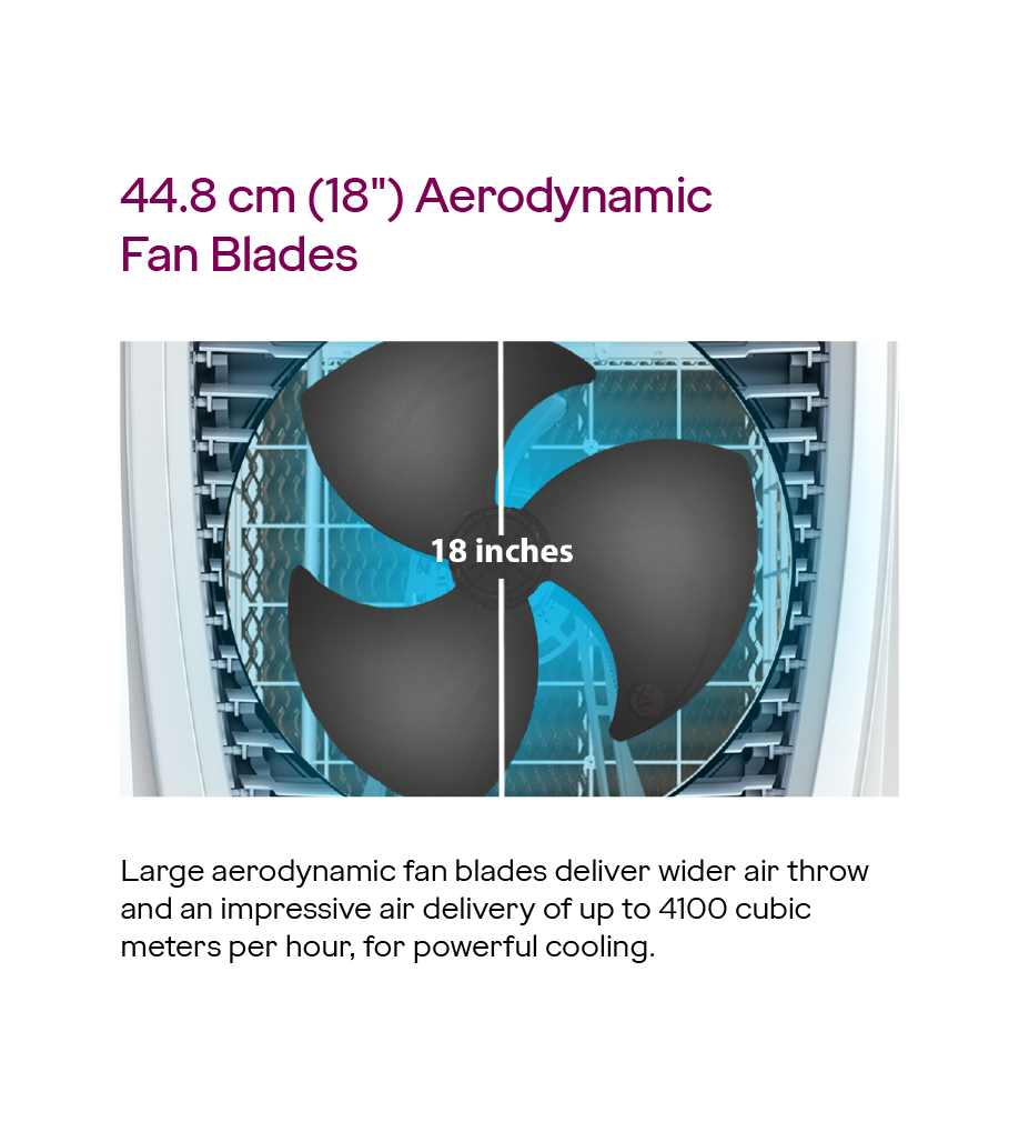 Godrej CL EDGE CBPD 107 RBFN5 PR 87 Litre Desert Air Cooler (Purple, Mechanical Control, 4-Way Air Deflection, 18-Inch Fan, Inverter Compatible) Mahajan Electronics online