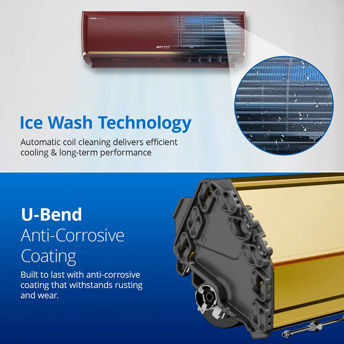 Voltas 183V Vertis Color Zen Deep Wine SmartAir Inverter AC, 1.5 Ton, 3 star Mahajan Electronics Online