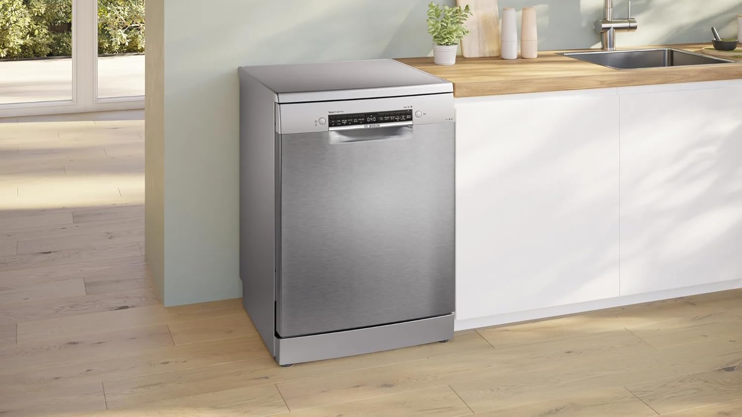 Bosch SMS6HMI00I 15 Place Series-6 Settings free-standing Dishwasher 60 cm Brushed steel anti-fingerprint,with Wi-Fi Dishwasher, ( Silver) Mahajan Electronics Online